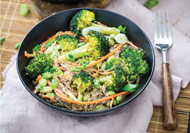 Spicy Sesame Soba Noodle Bowl