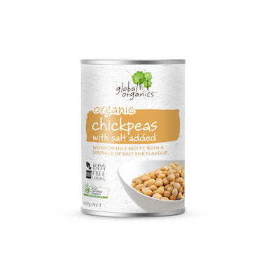 Organic Beans Chickpeas (Tin) 400g (Bulk x12) ACO $2.31 each