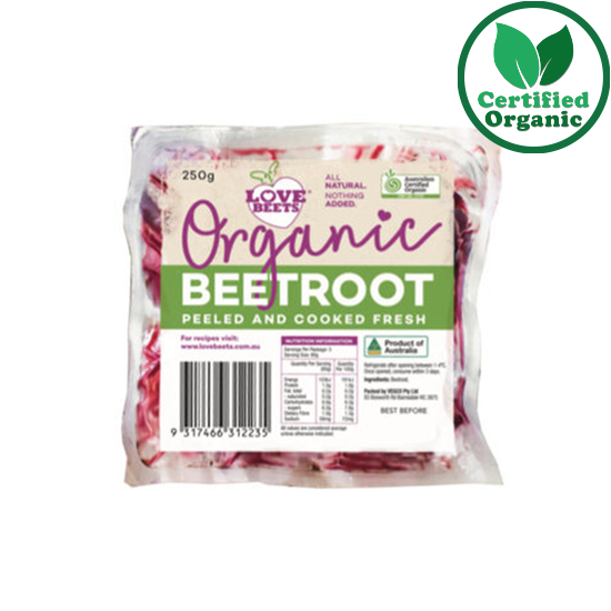 Organic Beetroot Peeled & Cooked