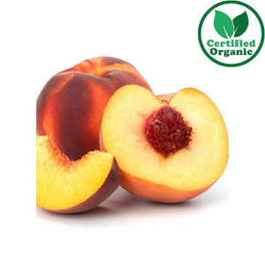 Organic Peach Yellow Tray  (appoc 3.5kg) 27.14/kg